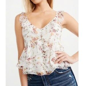 Abercrombie & Fitch Chiffon Floral Blouse